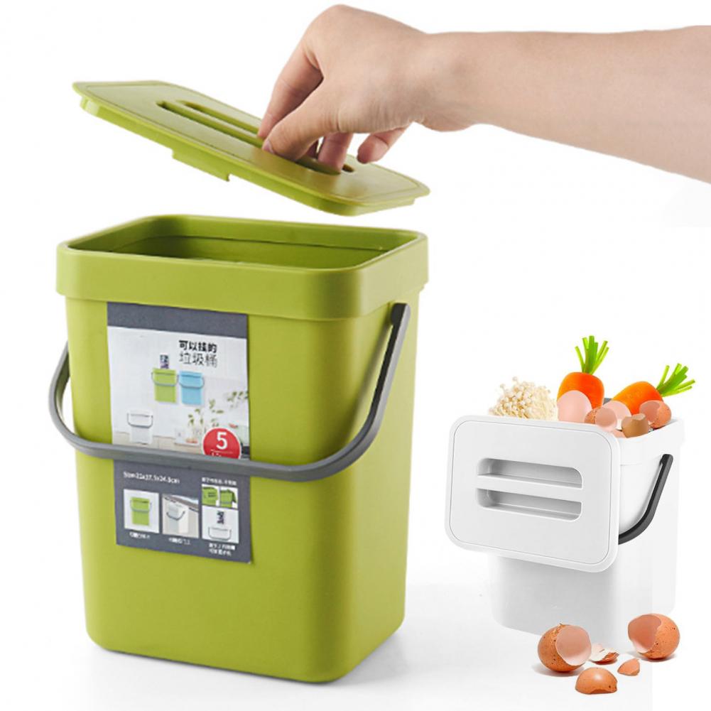 3/5 L Kitchen Trash Can Hangin - Compost Bin Countertop recension och pris